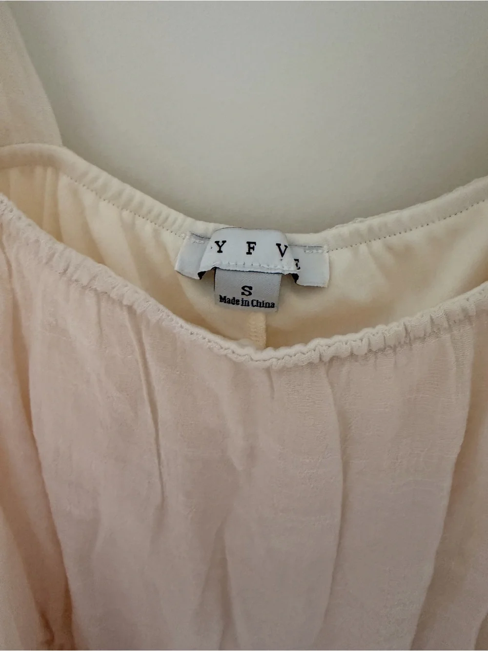Tie-Shoulder Layered Ruffle Sundress in Cream - Picture 2 of 3